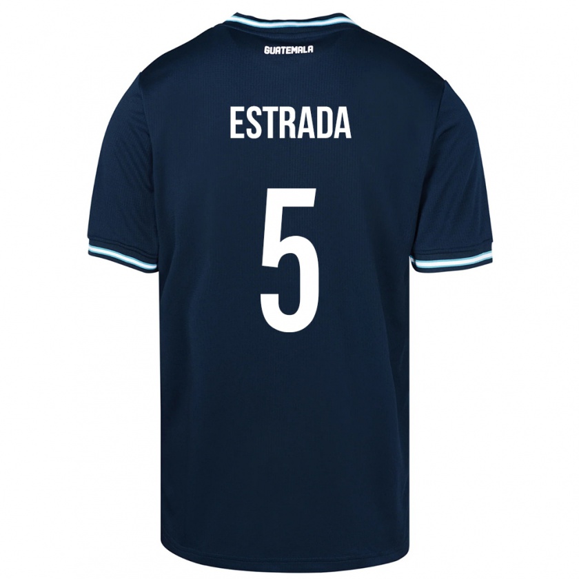 Kandiny Gyermek Guatemala Elizabeth Estrada #5 Kék Idegenbeli Jersey 24-26 Mez Póló Ing