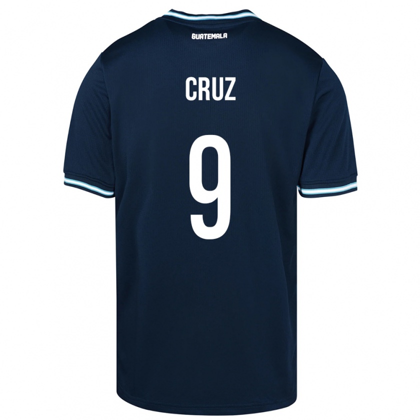 Kandiny Gyermek Guatemala Celsa Cruz #9 Kék Idegenbeli Jersey 24-26 Mez Póló Ing