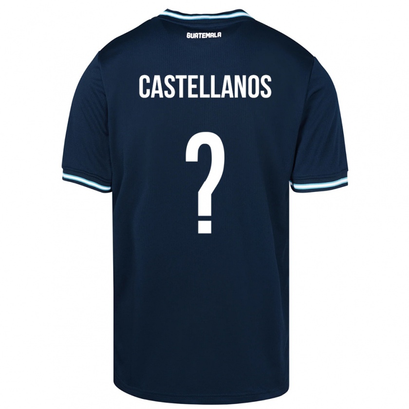 Kandiny Gyermek Guatemala Jezmin Castellanos #0 Kék Idegenbeli Jersey 24-26 Mez Póló Ing