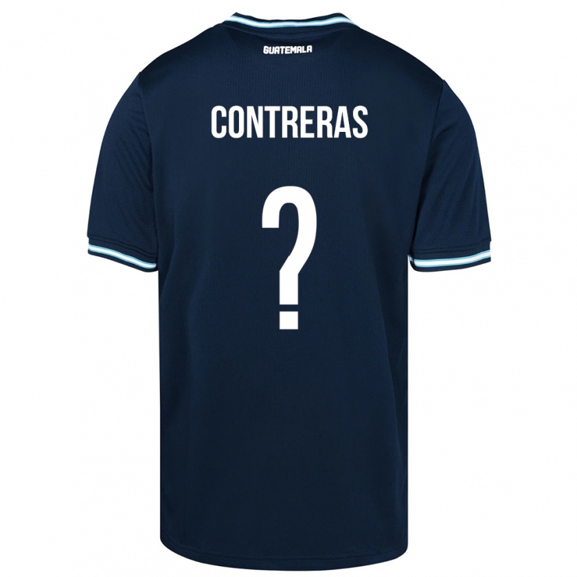 Kandiny Gyermek Guatemala Betzael Contreras #0 Kék Idegenbeli Jersey 24-26 Mez Póló Ing