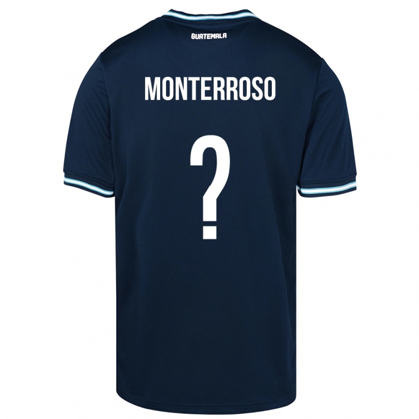 Kandiny Gyermek Guatemala María Monterroso #0 Kék Idegenbeli Jersey 24-26 Mez Póló Ing