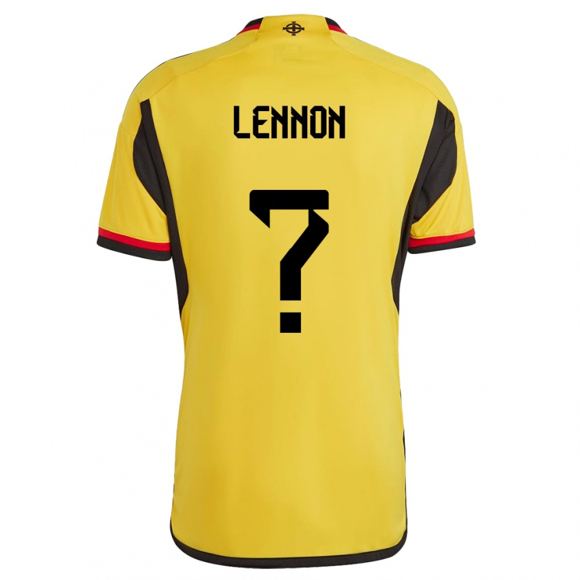 Kandiny Gyermek Észak-Írország Gallagher Lennon #0 Fehér Idegenbeli Jersey 24-26 Mez Póló Ing