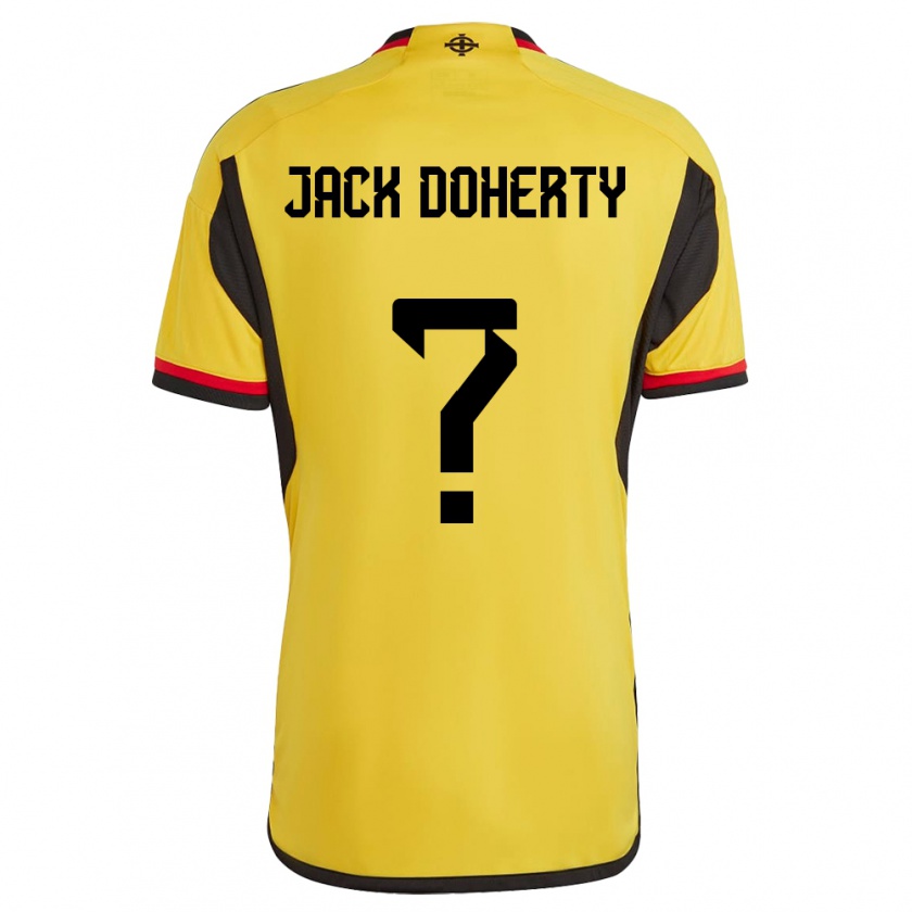 Kandiny Gyermek Észak-Írország Jack Doherty #0 Fehér Idegenbeli Jersey 24-26 Mez Póló Ing