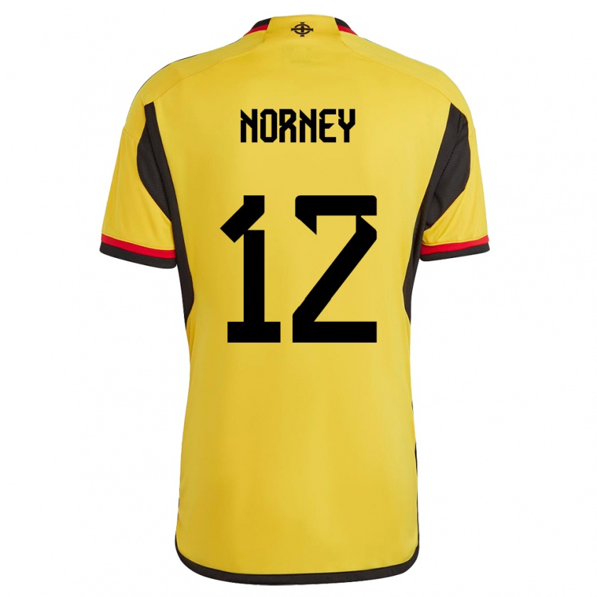 Kandiny Gyermek Észak-Írország Rachael Norney #12 Fehér Idegenbeli Jersey 24-26 Mez Póló Ing