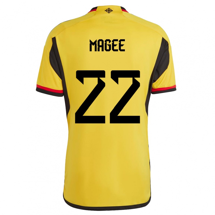 Kandiny Gyermek Észak-Írország Abbie Magee #22 Fehér Idegenbeli Jersey 24-26 Mez Póló Ing