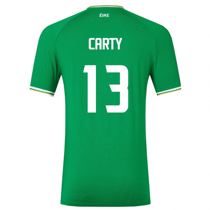 Kandiny Férfi Ír-Sziget Conor Carty #13 Zöld Hazai Jersey 24-26 Mez Póló Ing