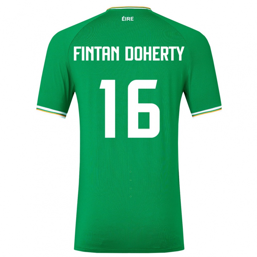 Kandiny Férfi Ír-Sziget Fintan Doherty #16 Zöld Hazai Jersey 24-26 Mez Póló Ing