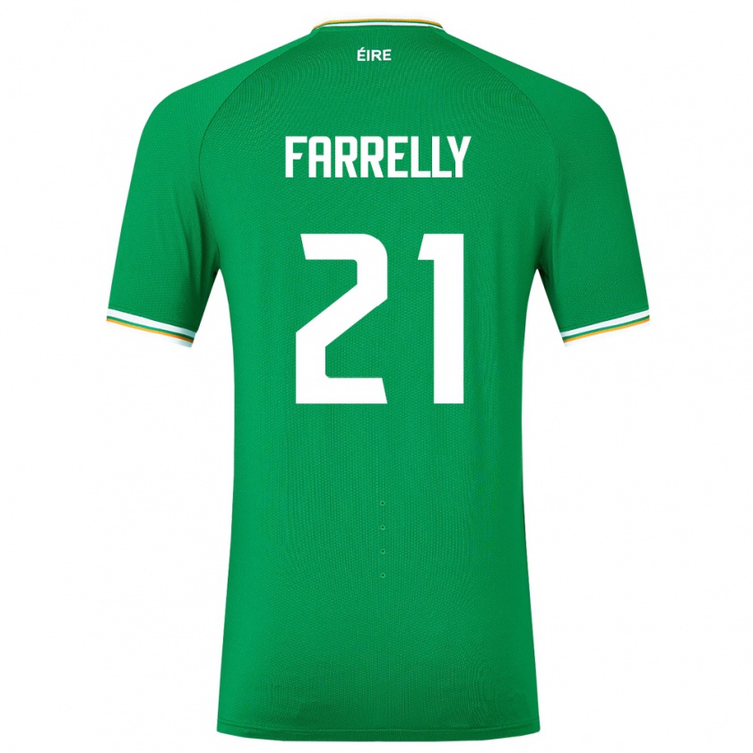 Kandiny Férfi Ír-Sziget Sinead Farrelly #21 Zöld Hazai Jersey 24-26 Mez Póló Ing