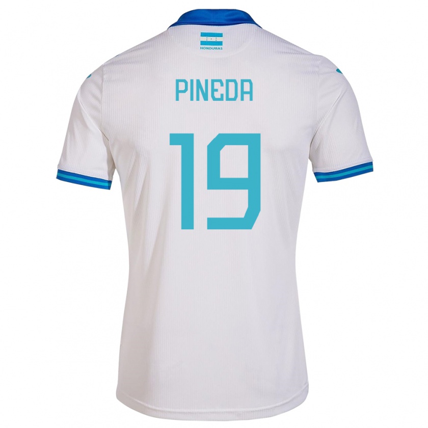 Kandiny Férfi Honduras Carlos Pineda #19 Fehér Hazai Jersey 24-26 Mez Póló Ing