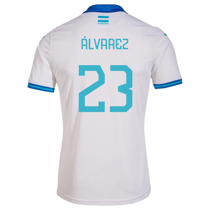 Kandiny Férfi Honduras Jorge Álvarez #23 Fehér Hazai Jersey 24-26 Mez Póló Ing