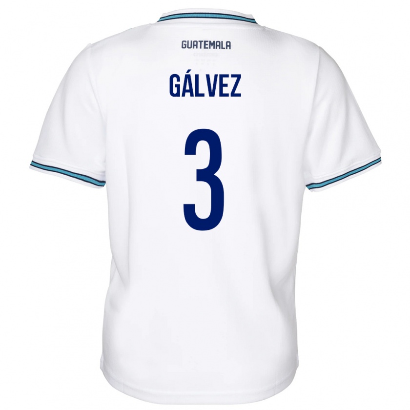 Kandiny Férfi Guatemala Fredy Gálvez #3 Fehér Hazai Jersey 24-26 Mez Póló Ing