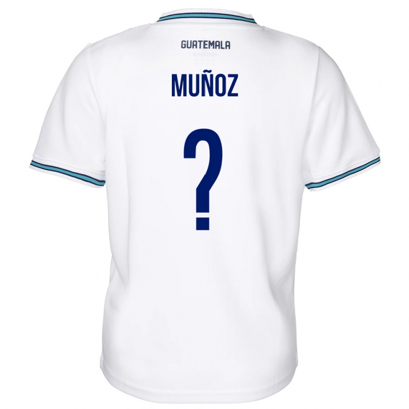 Kandiny Férfi Guatemala Rudy Muñoz #0 Fehér Hazai Jersey 24-26 Mez Póló Ing