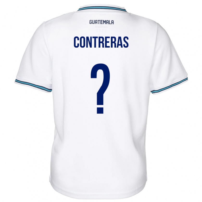 Kandiny Férfi Guatemala Betzael Contreras #0 Fehér Hazai Jersey 24-26 Mez Póló Ing