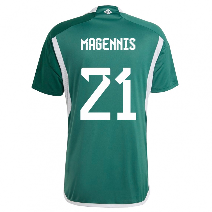 Kandiny Férfi Észak-Írország Josh Magennis #21 Zöld Hazai Jersey 24-26 Mez Póló Ing