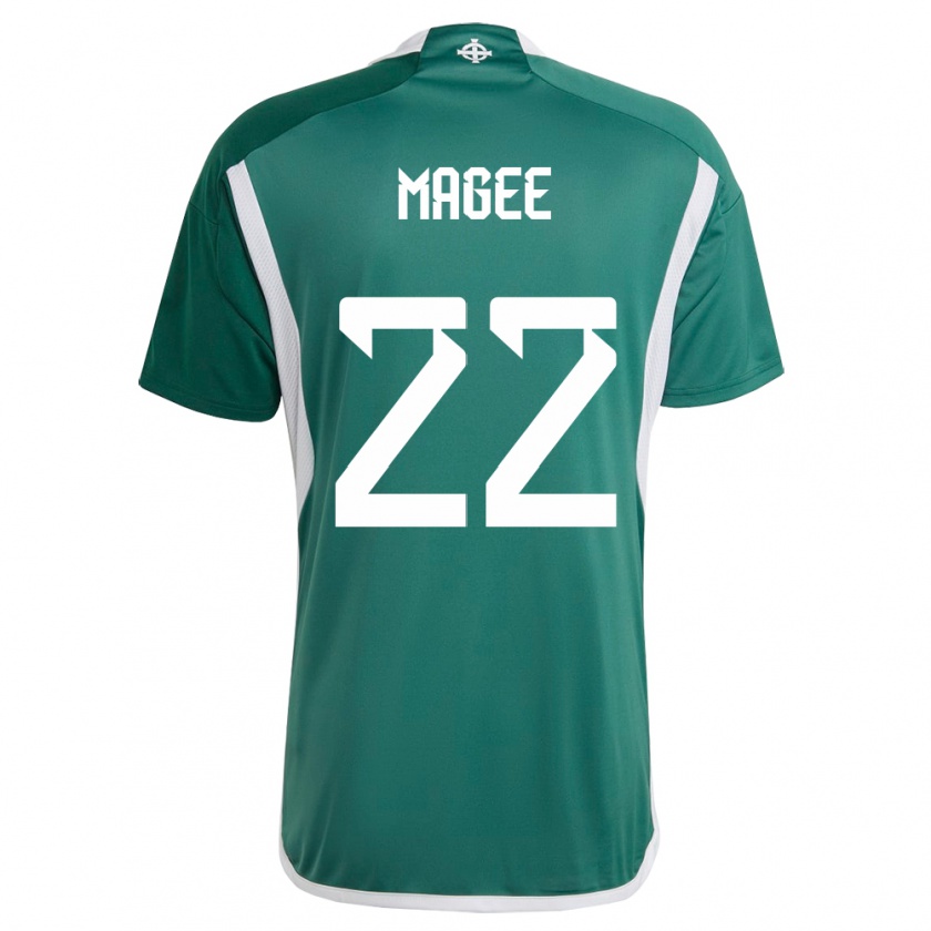 Kandiny Férfi Észak-Írország Abbie Magee #22 Zöld Hazai Jersey 24-26 Mez Póló Ing