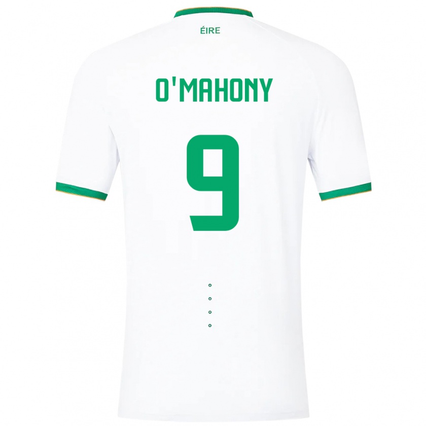 Kandiny Férfi Ír-Sziget Mark O'mahony #9 Fehér Idegenbeli Jersey 24-26 Mez Póló Ing