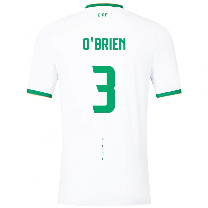 Kandiny Férfi Ír-Sziget Luke O'brien #3 Fehér Idegenbeli Jersey 24-26 Mez Póló Ing