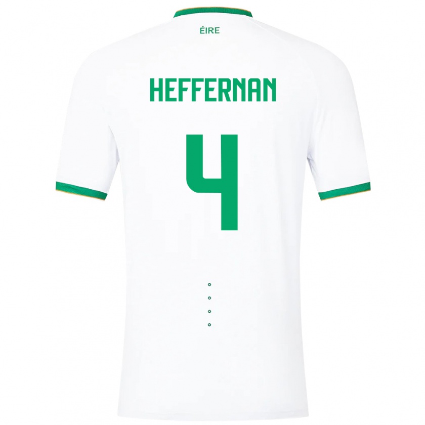 Kandiny Férfi Ír-Sziget Cathal Heffernan #4 Fehér Idegenbeli Jersey 24-26 Mez Póló Ing