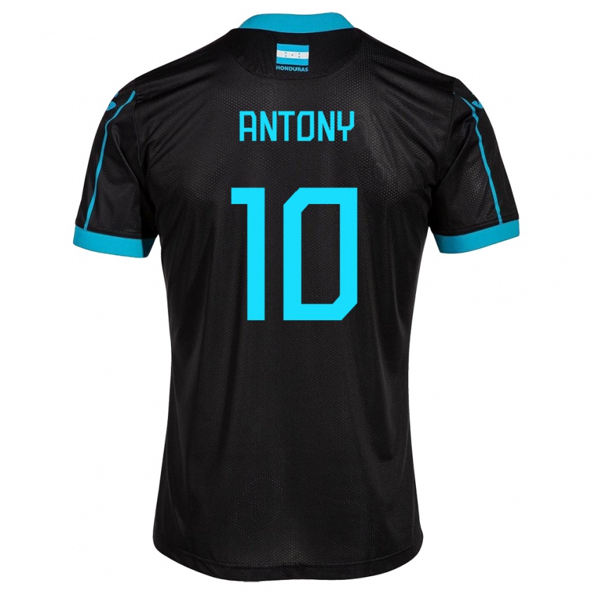 Kandiny Férfi Honduras Antony García #10 Fekete Idegenbeli Jersey 24-26 Mez Póló Ing