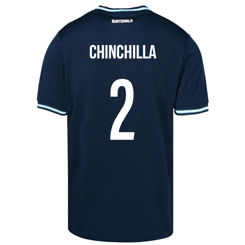 Kandiny Férfi Guatemala Nicolás Chinchilla #2 Kék Idegenbeli Jersey 24-26 Mez Póló Ing