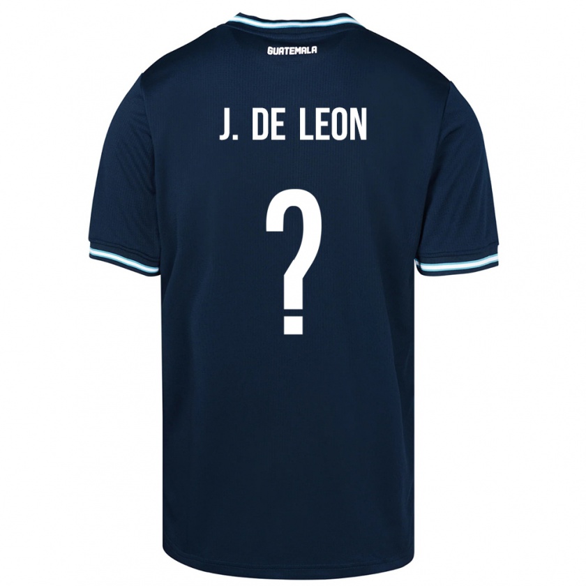 Kandiny Férfi Guatemala Jose De Leon #0 Kék Idegenbeli Jersey 24-26 Mez Póló Ing