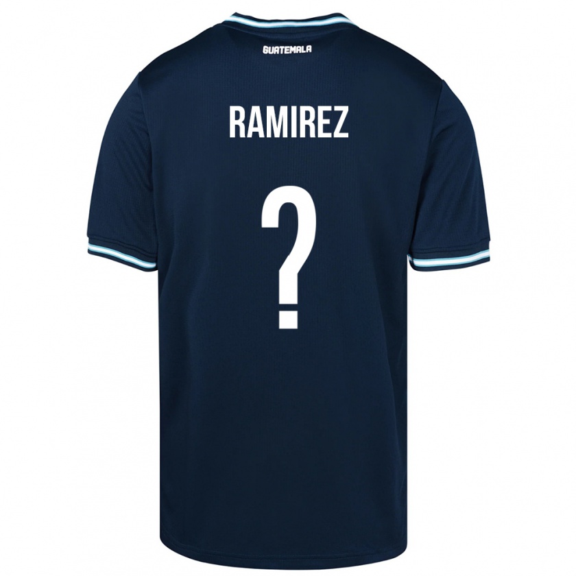 Kandiny Férfi Guatemala Nelson Ramirez #0 Kék Idegenbeli Jersey 24-26 Mez Póló Ing