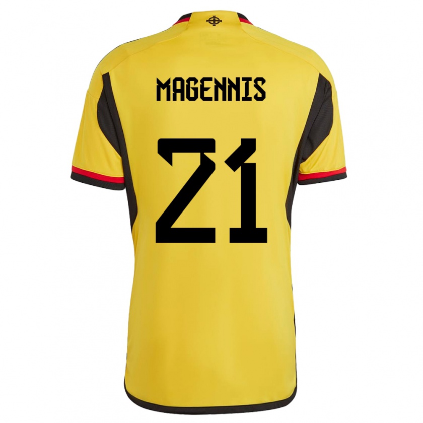 Kandiny Férfi Észak-Írország Josh Magennis #21 Fehér Idegenbeli Jersey 24-26 Mez Póló Ing