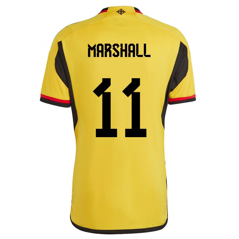 Kandiny Férfi Észak-Írország Callum Marshall #11 Fehér Idegenbeli Jersey 24-26 Mez Póló Ing