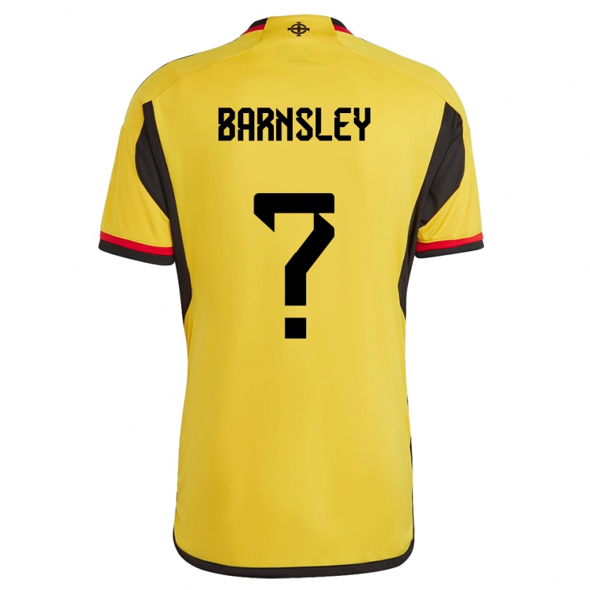 Kandiny Férfi Észak-Írország Fraser Barnsley #0 Fehér Idegenbeli Jersey 24-26 Mez Póló Ing