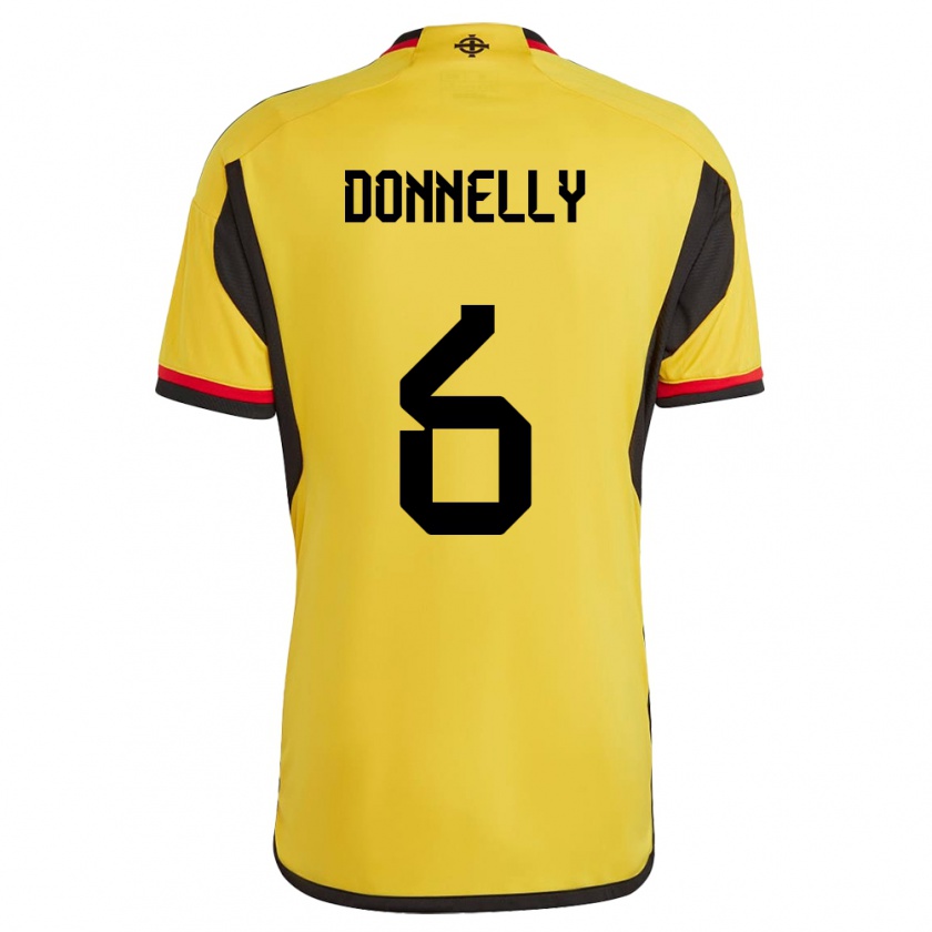 Kandiny Férfi Észak-Írország Ryan Donnelly #6 Fehér Idegenbeli Jersey 24-26 Mez Póló Ing