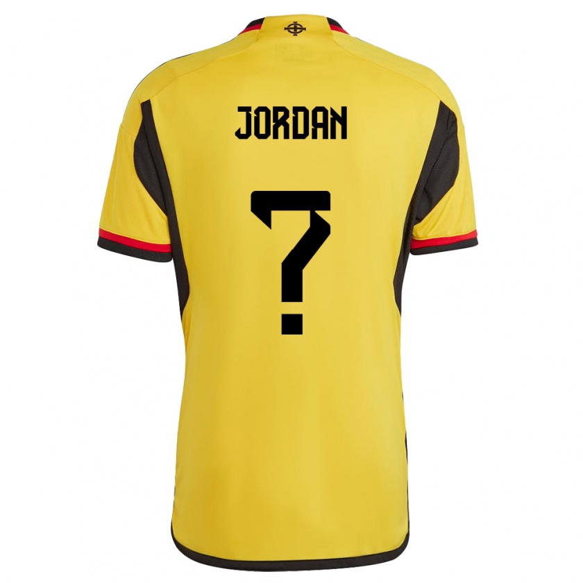 Kandiny Férfi Észak-Írország Reece Jordan #0 Fehér Idegenbeli Jersey 24-26 Mez Póló Ing