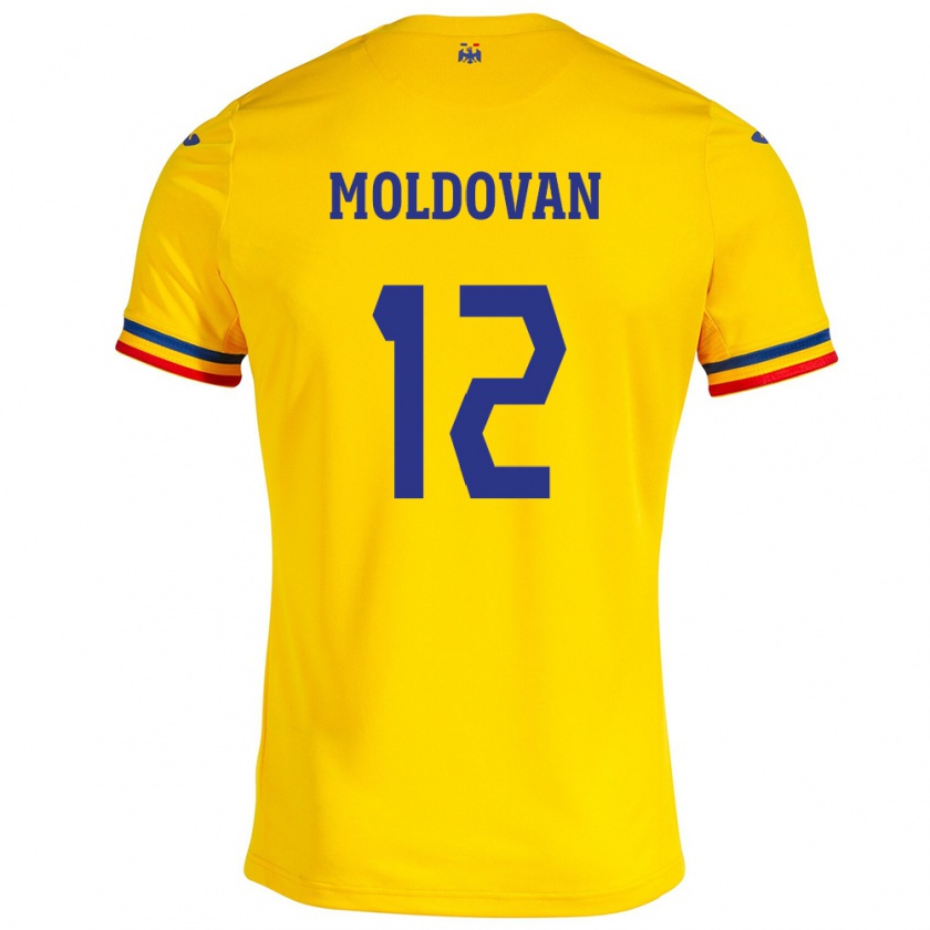 Kandiny Női Románia Horaţiu Moldovan #12 Sárga Hazai Jersey 24-26 Mez Póló Ing