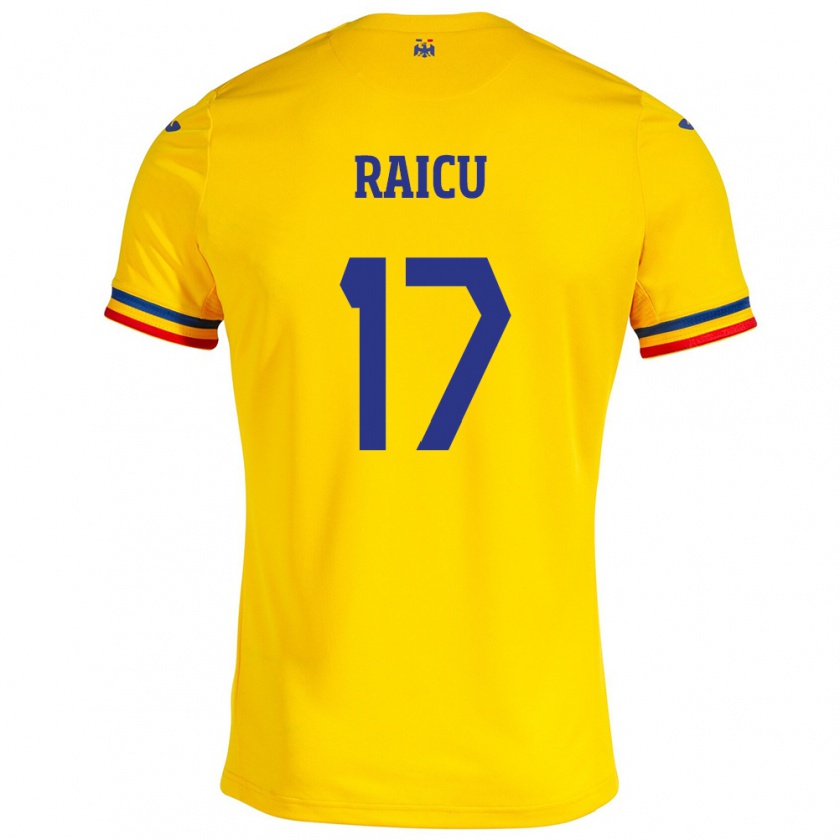 Kandiny Női Románia Alin Raicu #17 Sárga Hazai Jersey 24-26 Mez Póló Ing