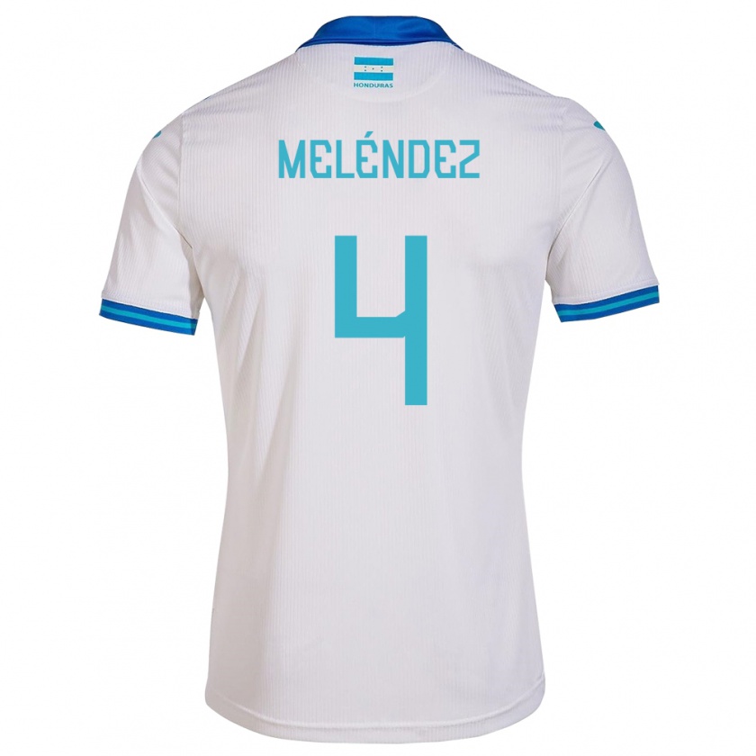 Kandiny Női Honduras Carlos Meléndez #4 Fehér Hazai Jersey 24-26 Mez Póló Ing