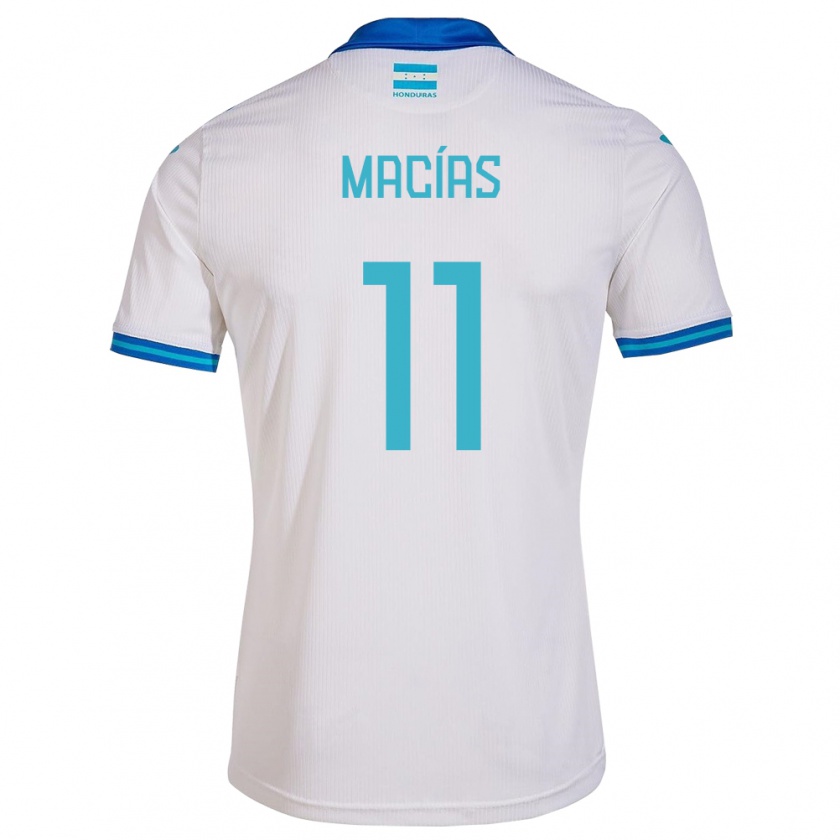 Kandiny Női Honduras Jefryn Macías #11 Fehér Hazai Jersey 24-26 Mez Póló Ing