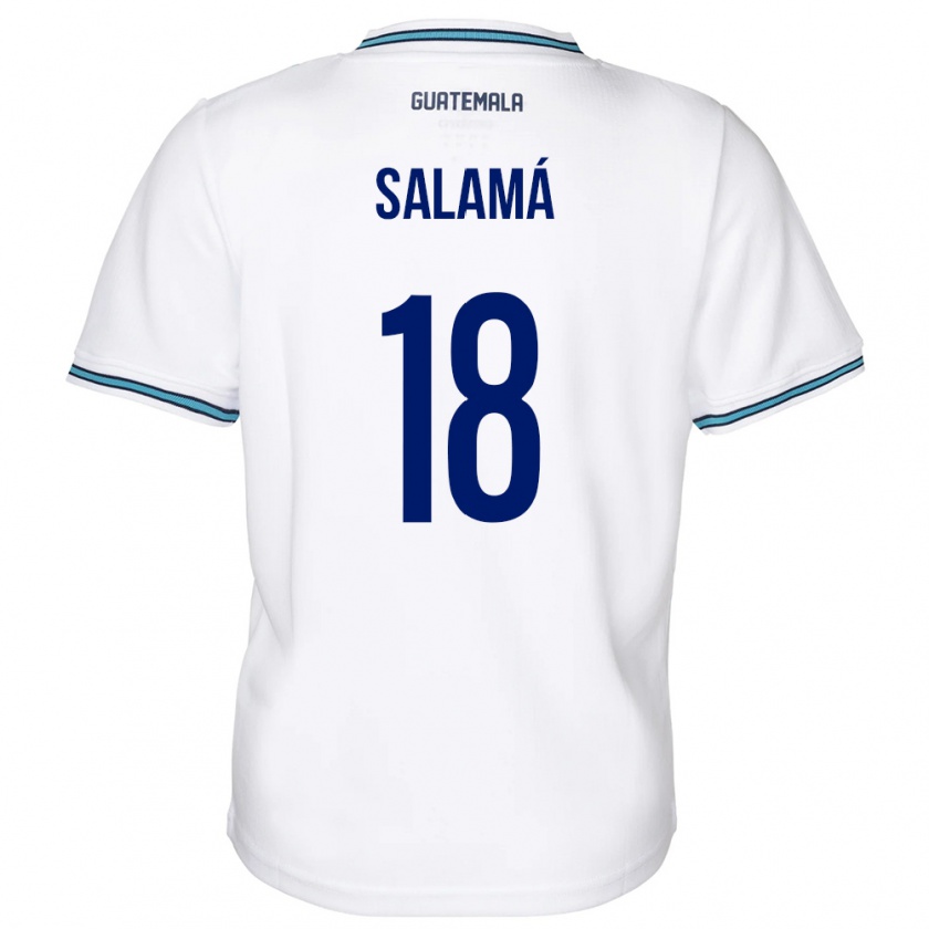 Kandiny Női Guatemala Anthony Salamá #18 Fehér Hazai Jersey 24-26 Mez Póló Ing