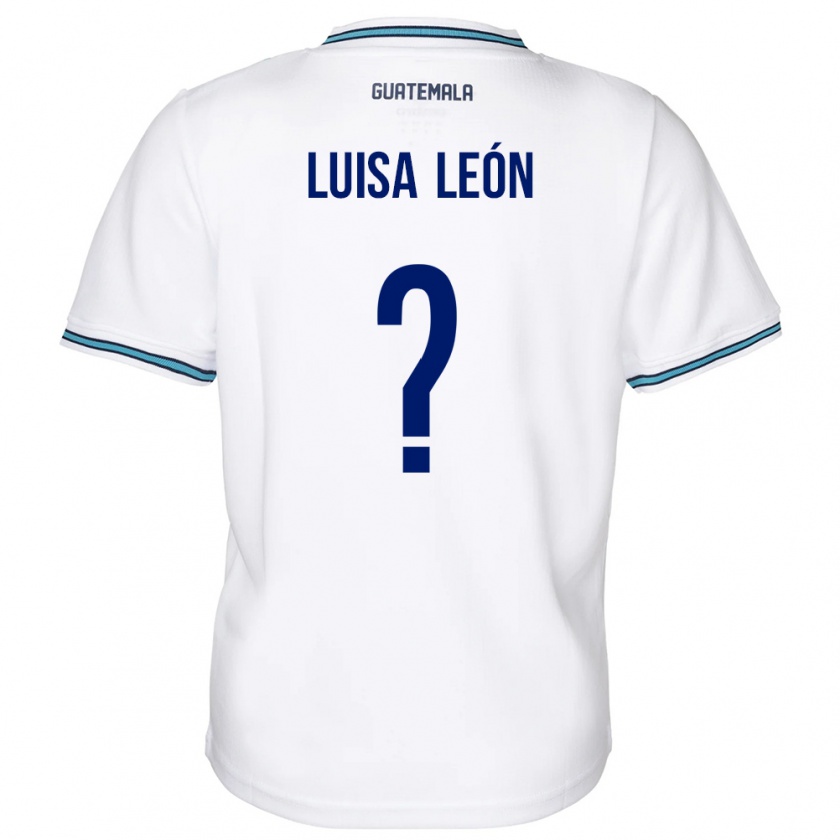 Kandiny Női Guatemala Luisa León #0 Fehér Hazai Jersey 24-26 Mez Póló Ing