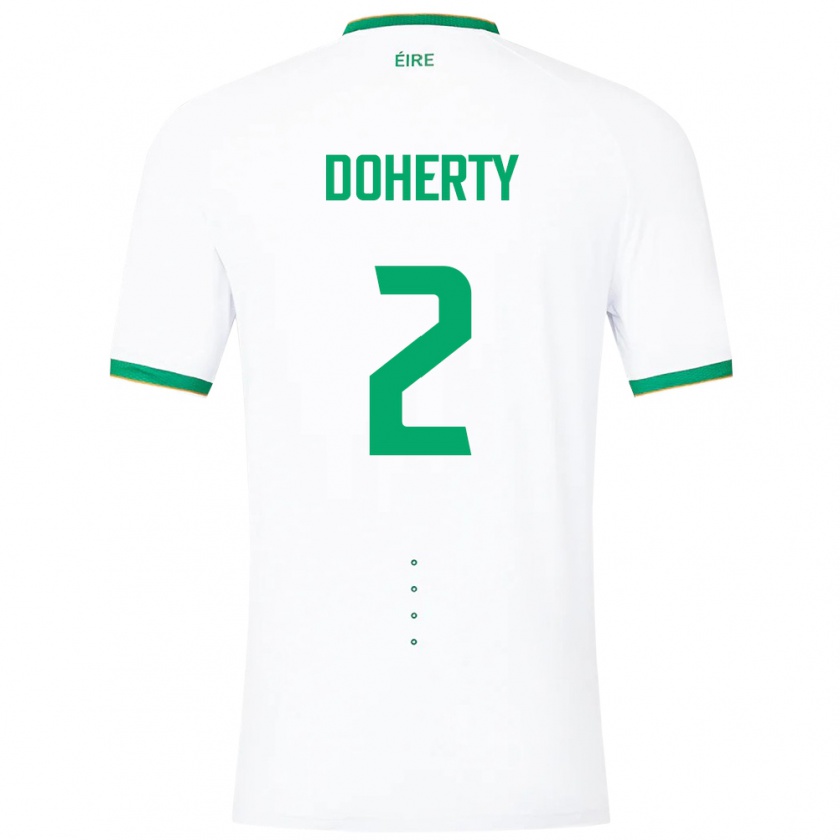 Kandiny Női Ír-Sziget Matt Doherty #2 Fehér Idegenbeli Jersey 24-26 Mez Póló Ing