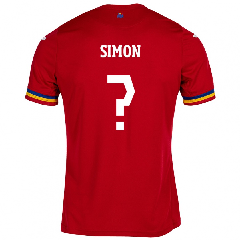 Kandiny Női Románia Mate Simon #0 Piros Idegenbeli Jersey 24-26 Mez Póló Ing