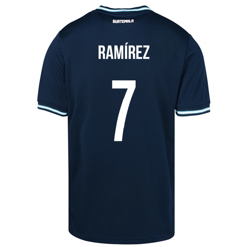 Kandiny Női Guatemala Leslie Ramírez #7 Kék Idegenbeli Jersey 24-26 Mez Póló Ing