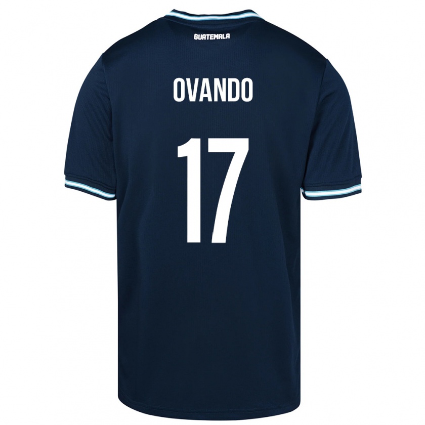 Kandiny Női Guatemala Sandra Ovando #17 Kék Idegenbeli Jersey 24-26 Mez Póló Ing