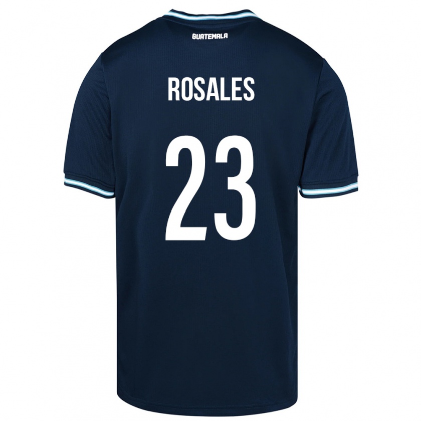 Kandiny Női Guatemala Yareni Rosales #23 Kék Idegenbeli Jersey 24-26 Mez Póló Ing