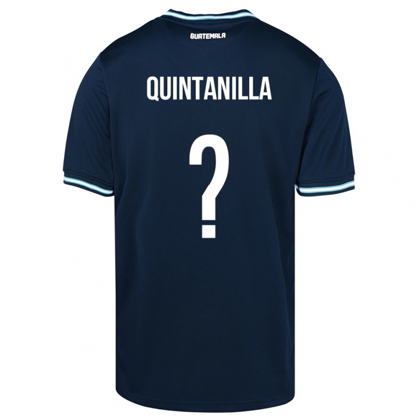 Kandiny Női Guatemala Anayelli Quintanilla #0 Kék Idegenbeli Jersey 24-26 Mez Póló Ing