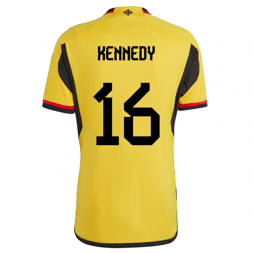 Kandiny Női Észak-Írország Matty Kennedy #16 Fehér Idegenbeli Jersey 24-26 Mez Póló Ing