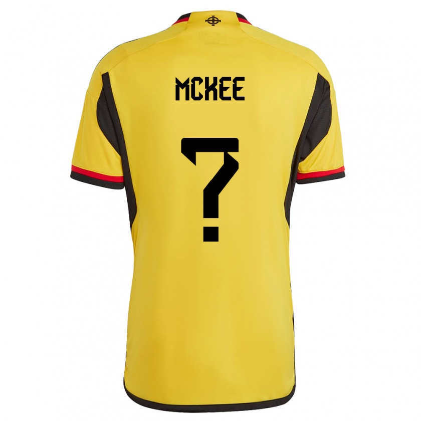 Kandiny Női Észak-Írország Chris Mckee #0 Fehér Idegenbeli Jersey 24-26 Mez Póló Ing