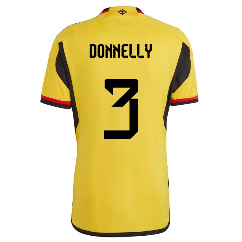 Kandiny Női Észak-Írország Aaron Donnelly #3 Fehér Idegenbeli Jersey 24-26 Mez Póló Ing