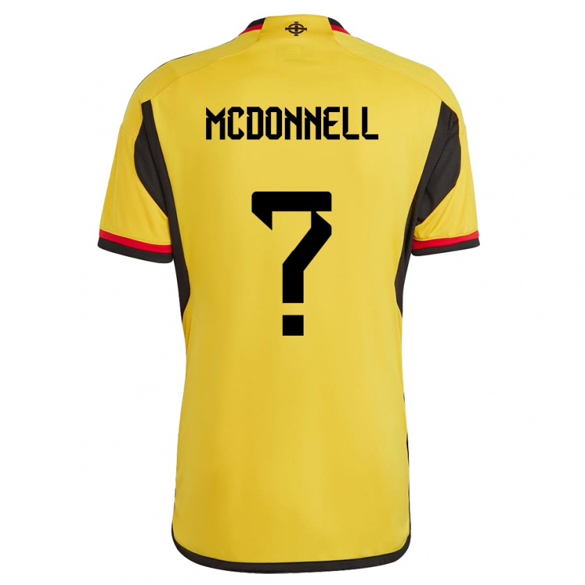 Kandiny Női Észak-Írország Noah Mcdonnell #0 Fehér Idegenbeli Jersey 24-26 Mez Póló Ing