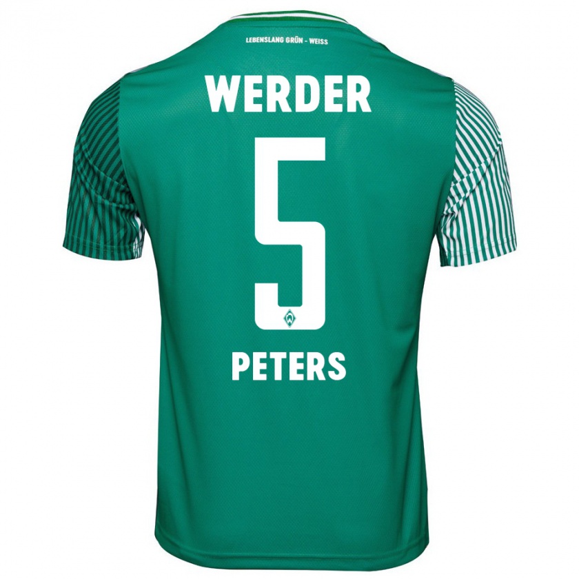 Kandiny Gyermek Joshua Peters #5 Zöld Hazai Jersey 2023/24 Mez Póló Ing