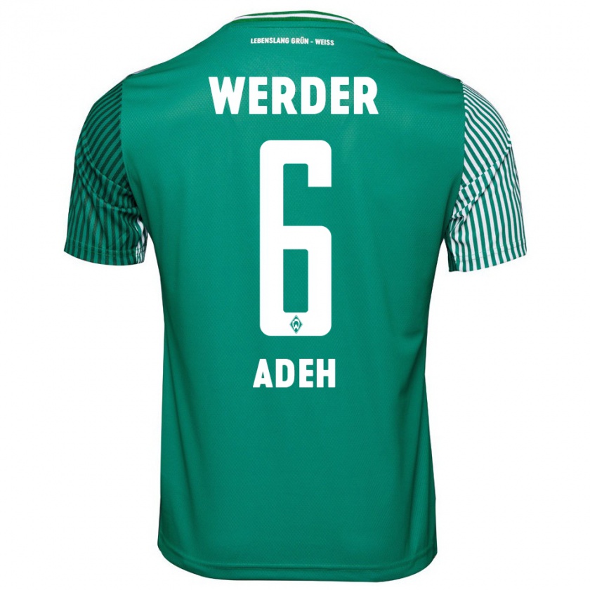 Kandiny Gyermek Wesley Adeh #6 Zöld Hazai Jersey 2023/24 Mez Póló Ing