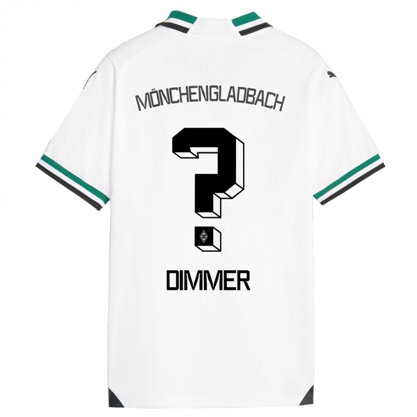 Kandiny Gyermek Florian Dimmer #0 Fehér Zöld Hazai Jersey 2023/24 Mez Póló Ing